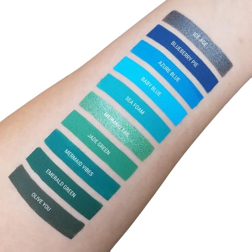 Aromi Azure Blue Matte Liquid Lipstick, Bright Blue Lip Color, Vegan, Cruelty-free, Long-lasting, Waterproof Lipstick, Handmade (Azure Blue)