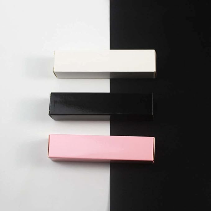 COSIDEA 50 PCS Empty Black Lip Gloss Boxes W23 xW23 xH103mm / 0.9 * 0.9 * 4.05 inch, Cosmetic Perfume/Mascara Box Packaging for Small Business Wholesale, small Kraft Paper Box Luxury Holder Wrapping