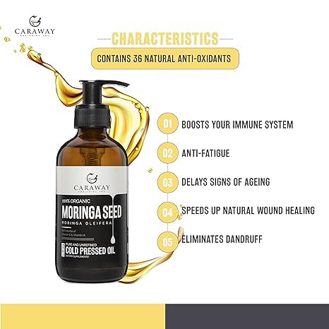 CARAWAY Moringa Oil Organic Cold Pressed