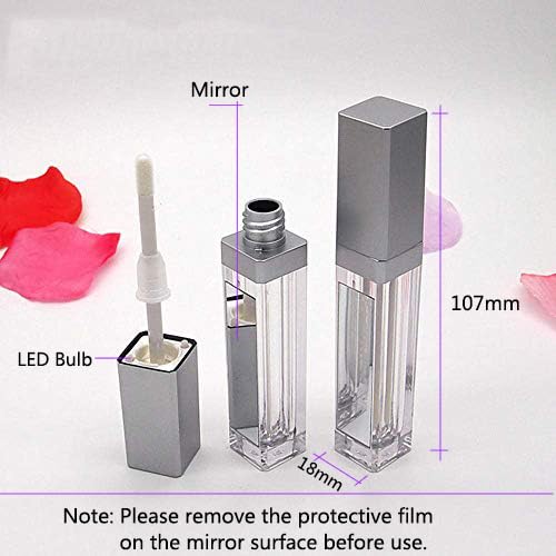 10 Pcs 7.5ml Plastic Square Clear Lip Gloss 7.5ml
