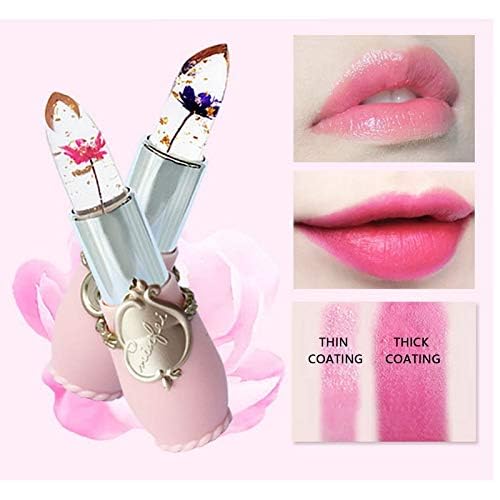 6PCS Transparent Color Change Lip Balm Moisturizer Pink Change