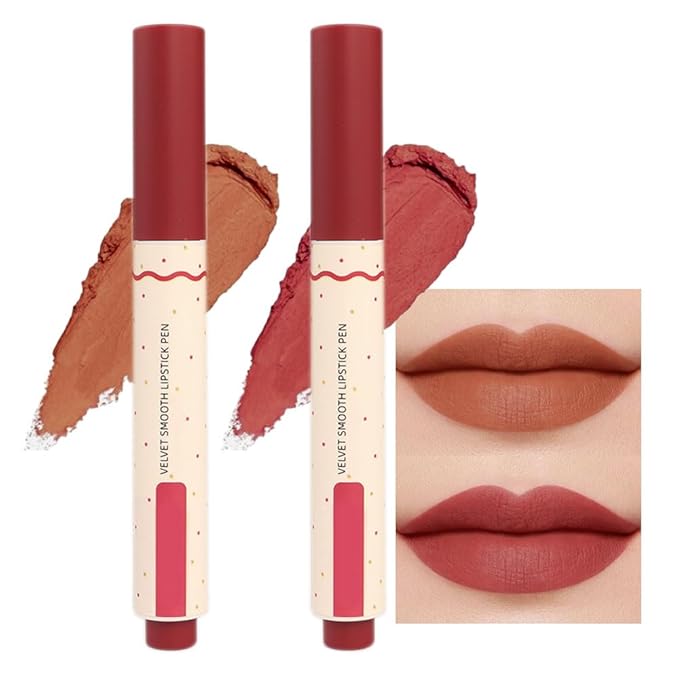 3 Colors Matt Nude Lipstick Lipliner Lip Crayons Pencils,Waterproof&Waterlasting,(3#4#)