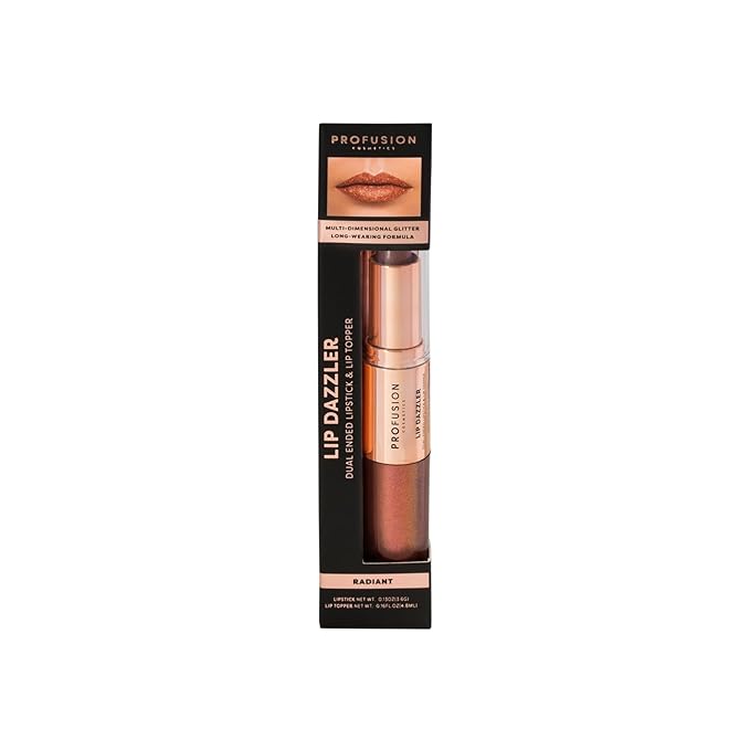Profusion Cosmetics Lip Dazzlers Lipstick, Get Attractive Lips with Glamour Shine Dual Ended Lip Dazzler, Make Your Lips Pop With Shimmer Matte Makeup Tools (Radiant Sparkle)