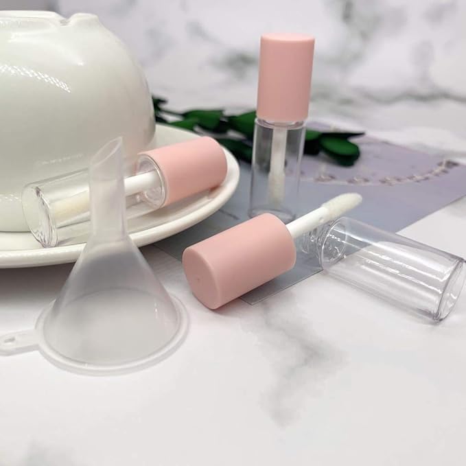 Pink lip gloss tubes with wand empty bottles gloss