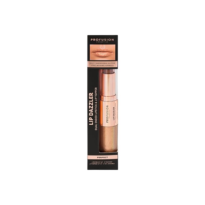 Profusion Cosmetics Lip Dazzlers Lipstick, Get Attractive Lips with Glamour Shine Dual Ended Lip Dazzler, Make Your Lips Pop With Shimmer Matte Makeup Tools (Perfect Sparkle)