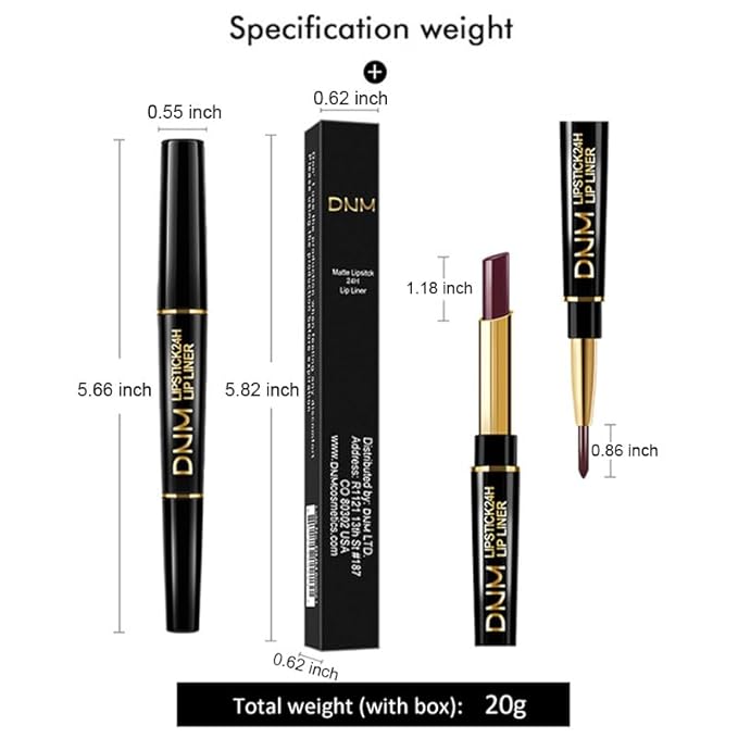 evpct 3Pcs Dark Deep Ruby Mauve Red Lip 24 l