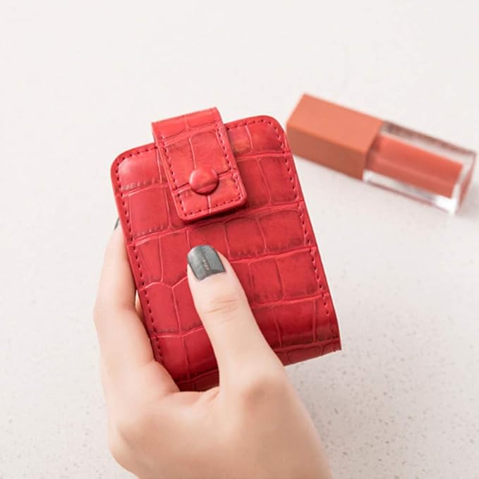 Makeup Lipstick Case with Mirror, for Outside Mini Bag
