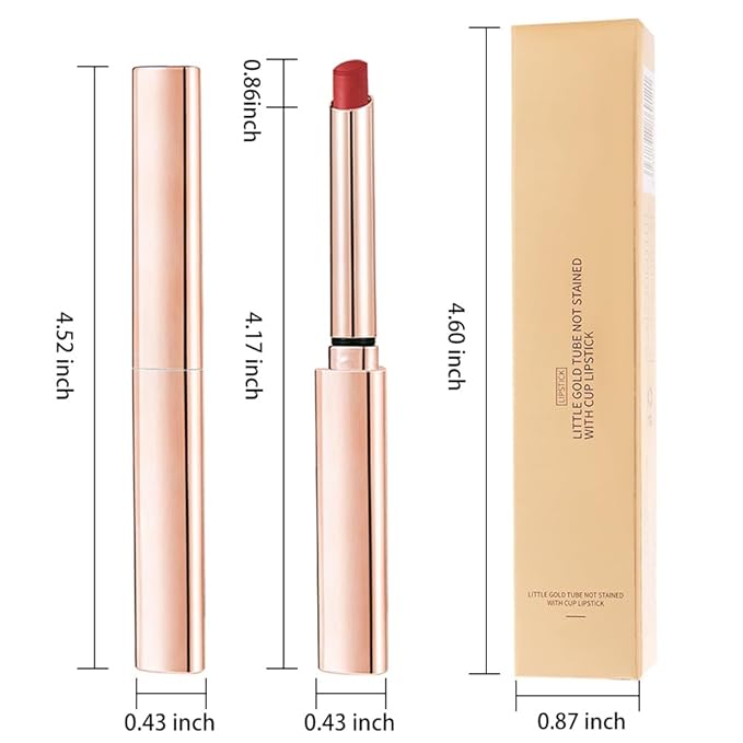 2Pcs Wine Red Orange Nude Lipstick Matte Sets,Velvet Orange