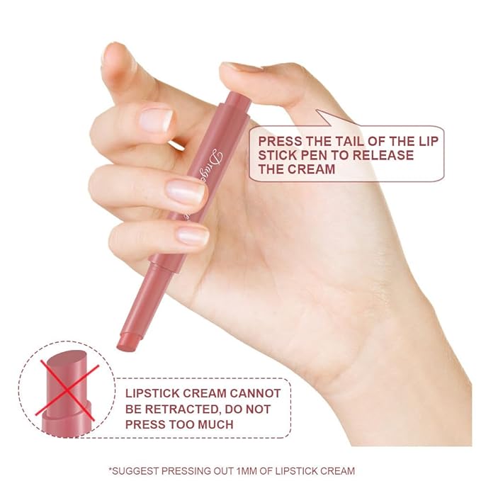 Moisturizing Lipstick Pen, High Pigmented Lip Balm Tint, Moisturizing