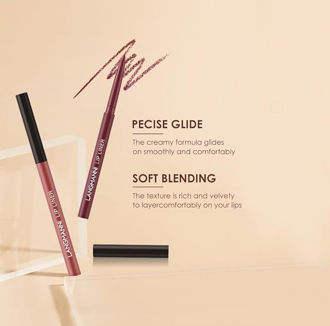 LANGMANNI 6 Matte Lipstick with ipliners Durable Makeup Lipstick 6 L