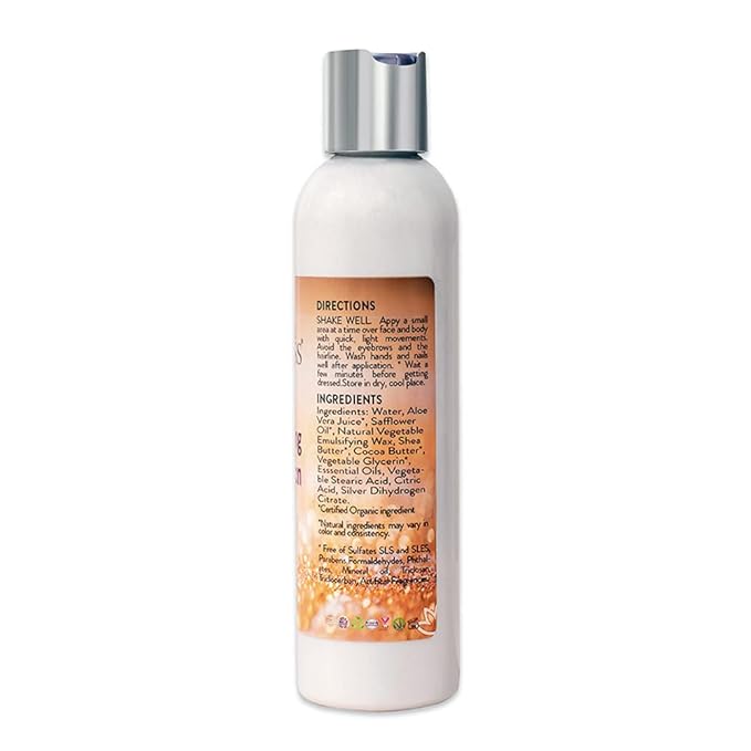 GLIMMER GODDESS Organic Body Lotion - Medium Level 2 Diamond Shimmer, 8 oz