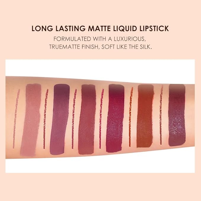 BONNIE CHOICE 12Pcs Matte Liquid Lipstick + Lip Matching