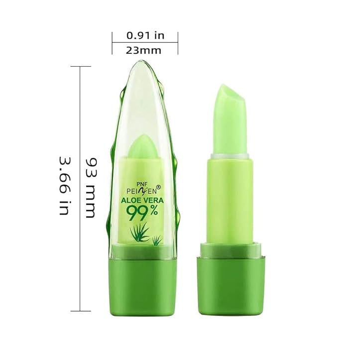 3 Pcs Aloe Vera Color Changing Lipstick,Long Lasting Lip Care Nutritious Plumper Lip Balm Moisturizer Magic Temperature Color Change Lip Gloss Matte Makeup (SET03)