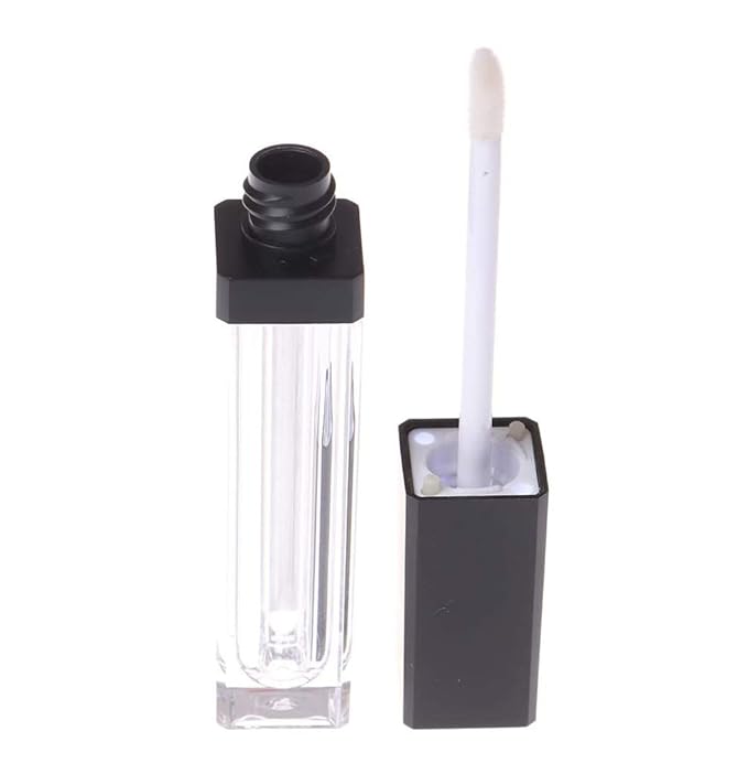 10 Pcs 7.5ml Square Clear Plastic Lip Gloss 7.5ml