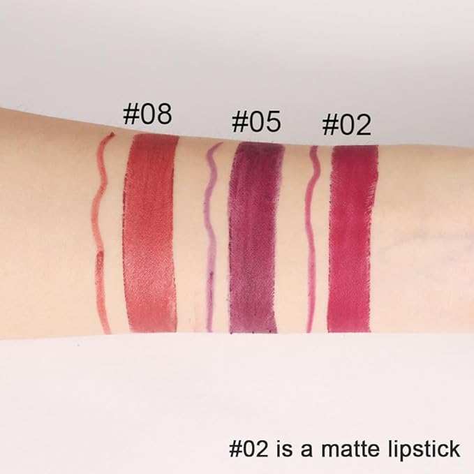 evpct 1Pcs Plum Red Lip Liner and Lipstick