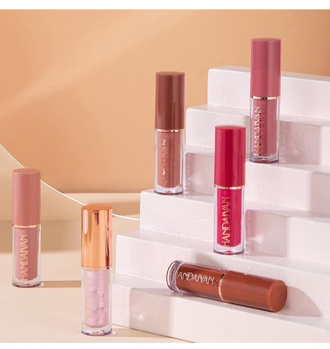 12 Colors Matte Nude Lipstick Set Velvety Long Long