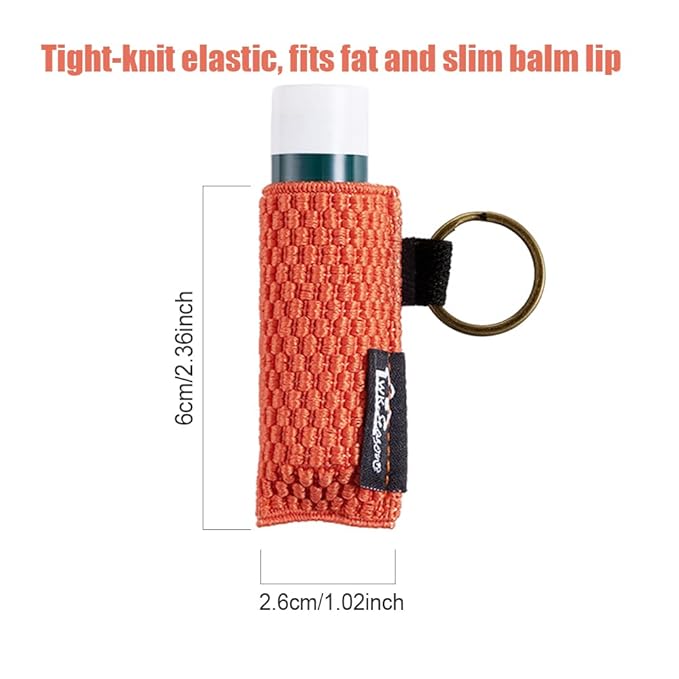 WK IEASON Lip Balm Sleeves Holder Keychain 3pcs Tight-Knit
