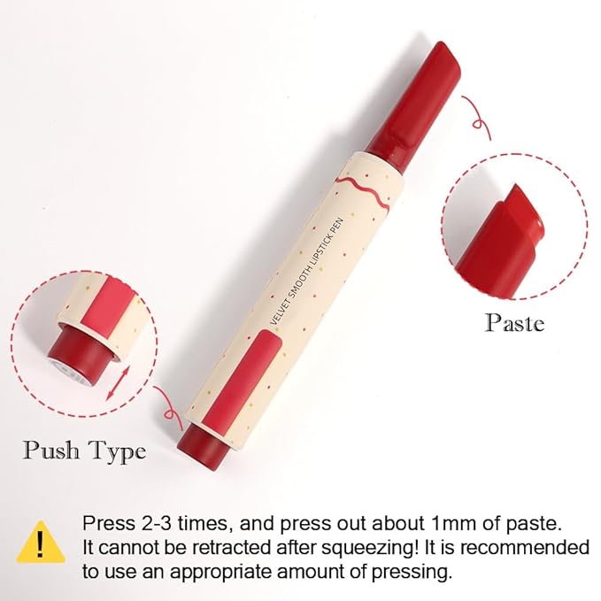 4 Colors Matt Nude Lipstick Lipliner Lip Crayons Pencils,Waterproof&Waterlasting,(5#6#)
