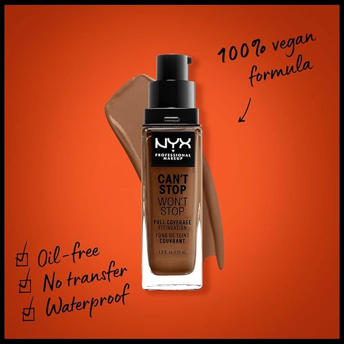 NYX PROFESSIONAL MAKEUP Can't Stop Won't Stop Foundation, - Cappuccino
