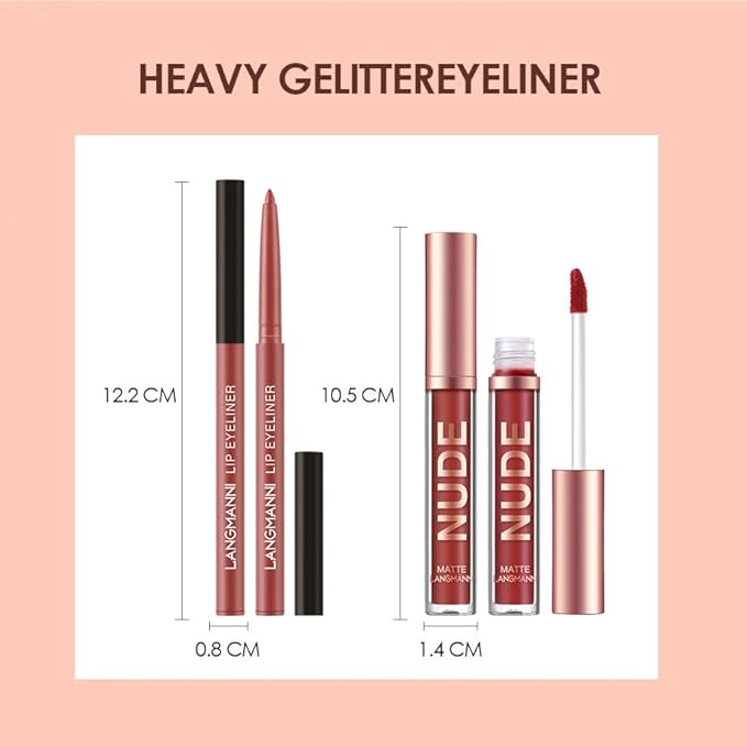BONNIE CHOICE 12Pcs Matte Liquid Lipstick + Lip Matching