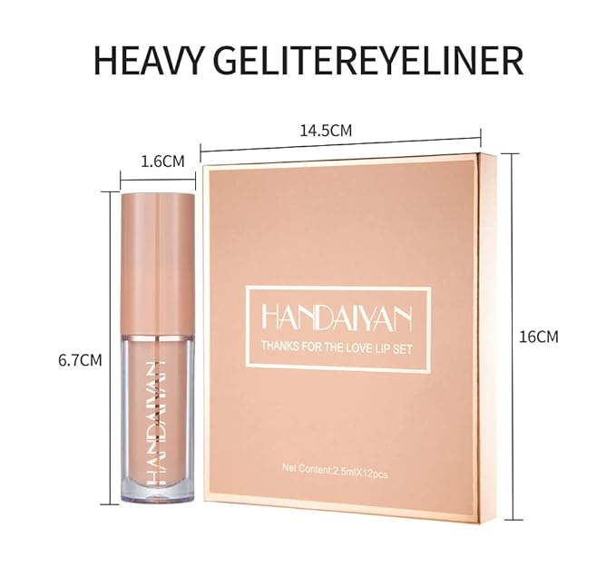 Matte Liquid Lipstick Sets, 12 Nude Colors Non-stick Gloss,