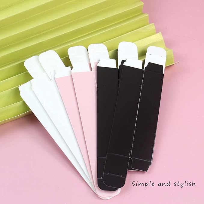 COSIDEA 50 PCS Empty Pink Lip Gloss Boxes W25 xW25 xH117mm / W0.98xW0.98xH4.6 inch, Cosmetic Perfume/Mascara Box Packaging for Small Business Wholesale, small Kraft Paper Box Luxury Holder Wrapping
