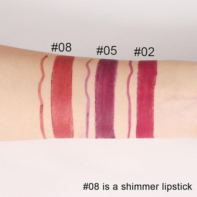 evpct 1Pcs Mauve Red Metallic Lip Liner and Lip