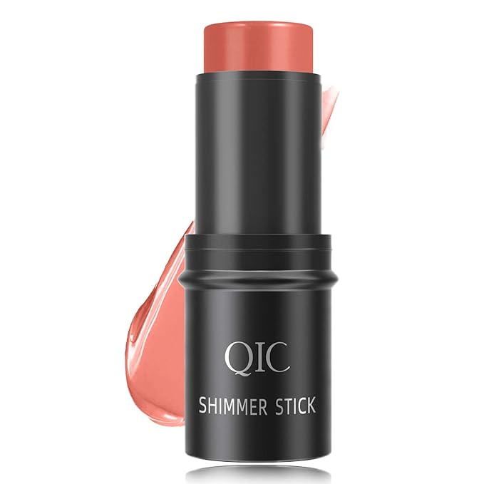 Cream Contour Blush Stick,Long Lasting Waterproof Blush Stick Women(Rose Red)