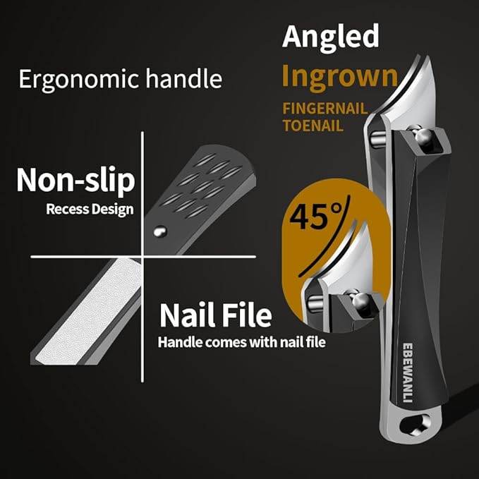 Ingrown Nail Clippers, Slanted Curved
