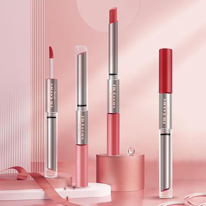 Matte Lipstick Lip Gloss Double-headed Nude Velvet Multicolor Gloss