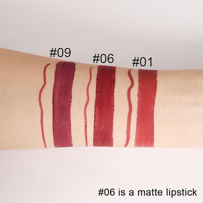 evpct 1Pcs Dark Red Lip Liner and Lipstick