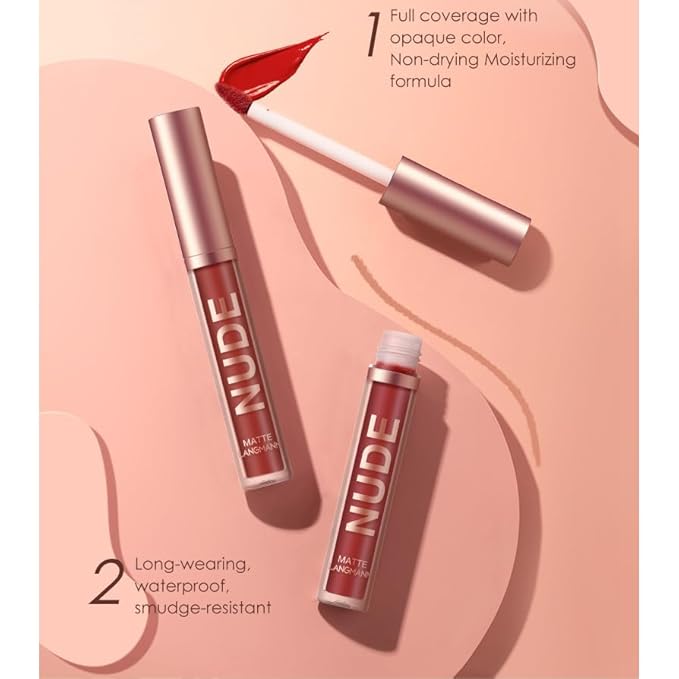 BONNIE CHOICE 12Pcs Matte Liquid Lipstick + Lip Matching