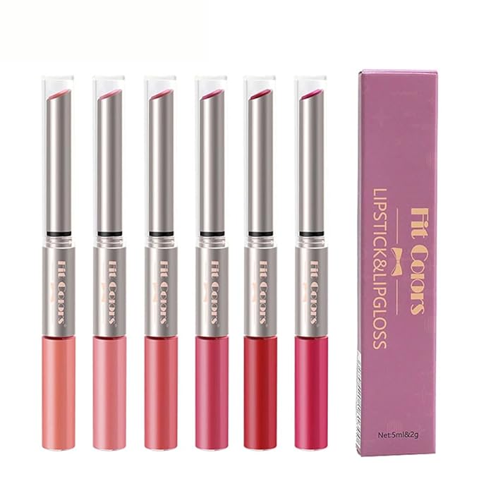 Matte Lipstick Lip Gloss Double-headed Nude Velvet Multicolor Gloss