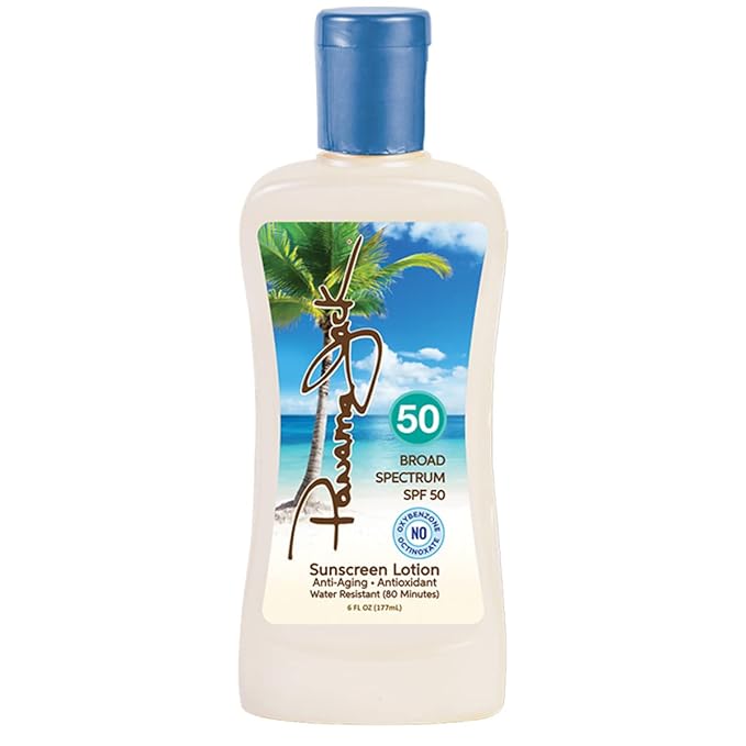 Panama Jack Sunscreen Suntan Lotion - SPF 50, Broad Spectrum UVA/UVB Protection, PABA, Paraben, Gluten & Cruelty Free, 6 FL OZ (Pack of 6)