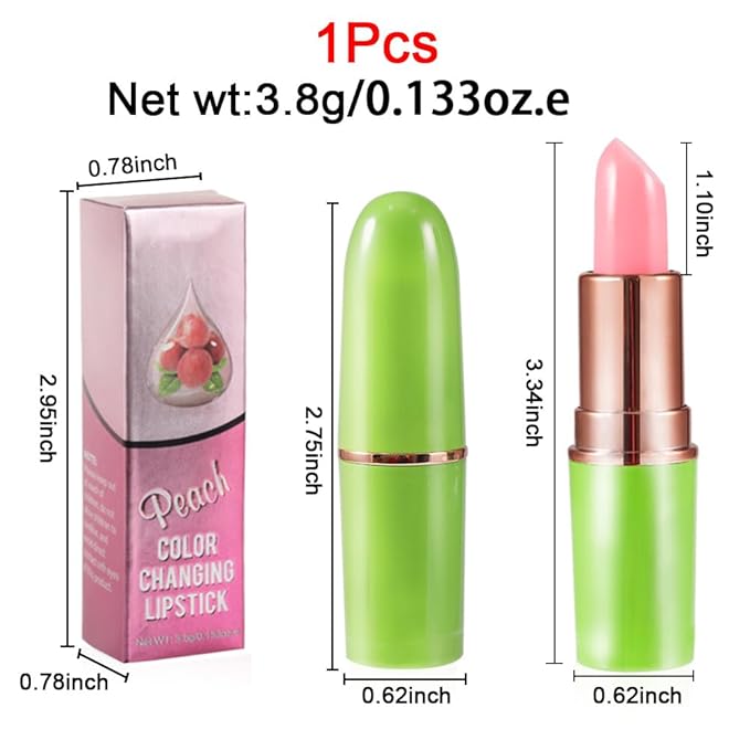 BINGBRUSH Peach Color Changing Lipstick Queen,Moisturizer Long Lasting Lipstick