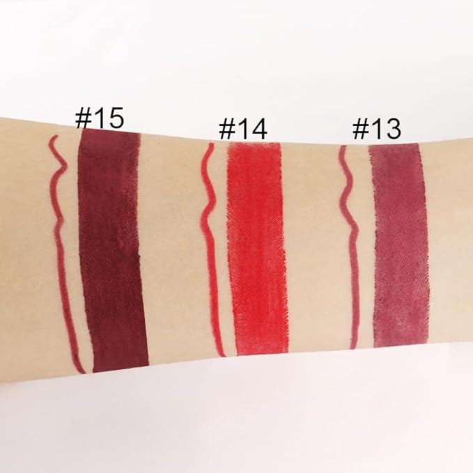 evpct 3Pcs Dark Deep Ruby Mauve Red Lip 24 l