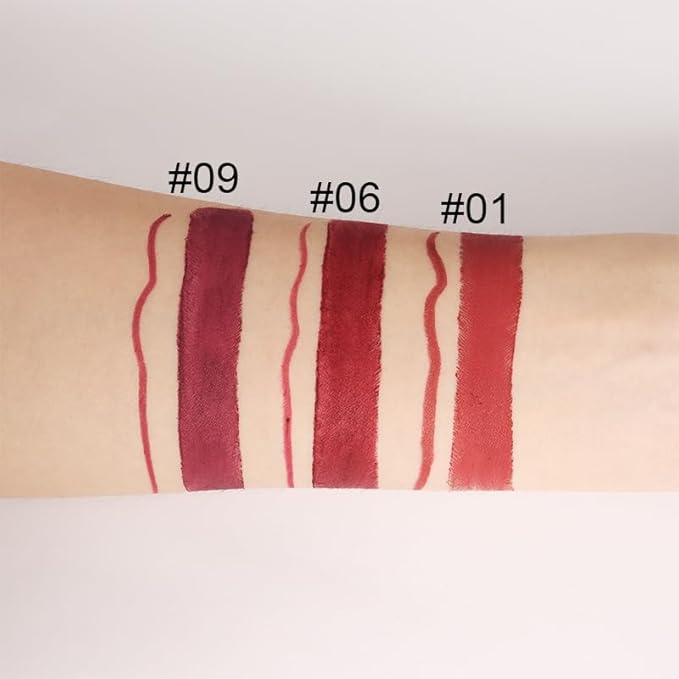 evpct 3Pcs Dark Ruby Wine Red Lip Line 24 l
