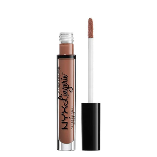 NYX PROFESSIONAL MAKEUP Lip Lingerie Matte Liquid Lipstick - Bedtime Flirt, Red Toned Pink