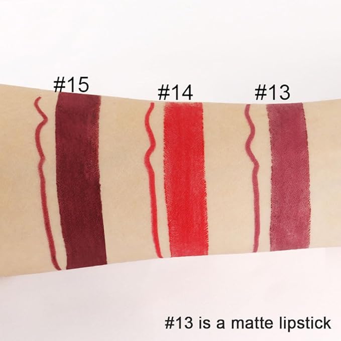 evpct 1Pcs Mauve Red Lip Liner and Lipstick