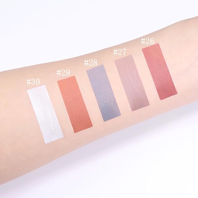 evpct 5Pcs Dusty Antique Rose Mauve Nude pink Grey Gray White Matte Liquid Lipstick Lip Stain Sets for Women Matte+Lipstick Long Lasting 24 hr Hours Magic Lipstick 24 Hours original Waterproof Set06