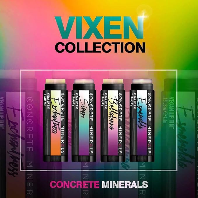 Concrete Minerals White MultiChrome Lip Tints, Nourishing Formula Nourishing