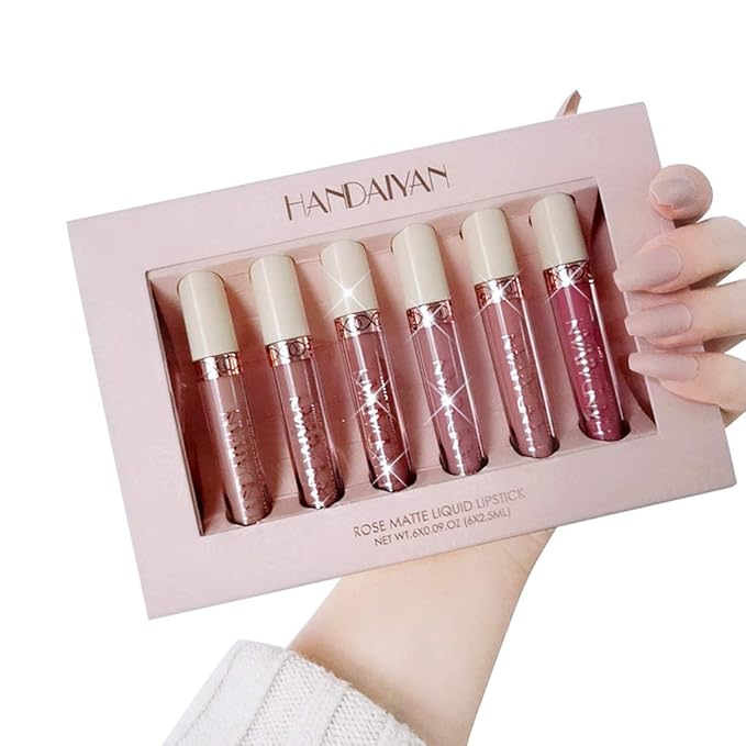 BONNIE CHOICE 6Pcs Nude Matte Liquid Lipstick Set, Long