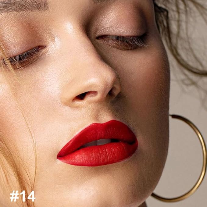 evpct 1Pcs Ruby Red Lip Liner and Lipstick