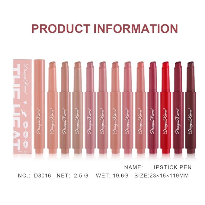 Moisturizing Lipstick Pen, High Pigmented Lip Balm Tint, Moisturizing