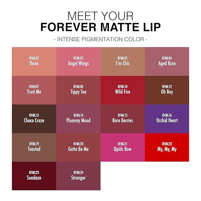 Ruby Kisses Forever Matte Liquid Lipstick - RFML16 RFML16