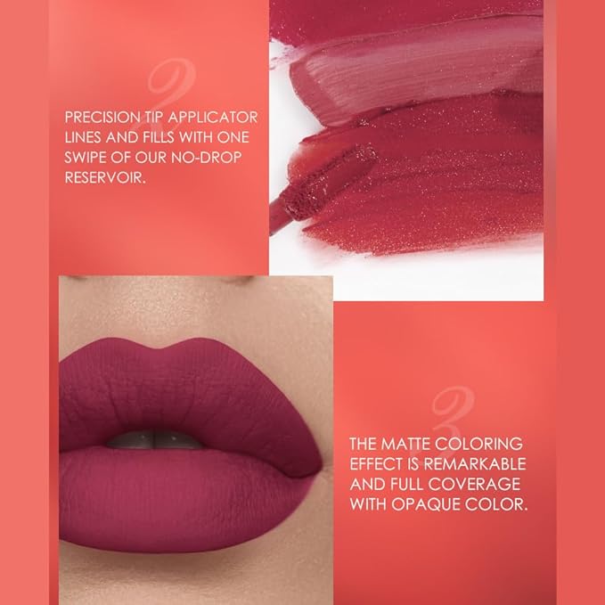 BONNIE CHOICE 12Pcs Matte Liquid Lipstick + Lip Matching