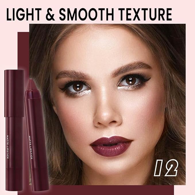 BINGBRUSH Crayon Matte Longwear Lipstick Pack Set,Moisture Sm