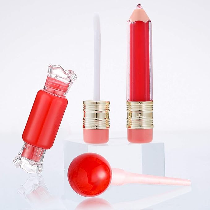 30 Pcs Cute Empty Lip Gloss Tubes, 6 Gloss