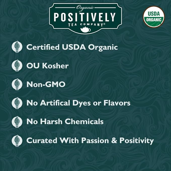 Organic Positively Tea Company, Peppermint Leaf, Herbal Tea, Loose Leaf, 16 Ounce