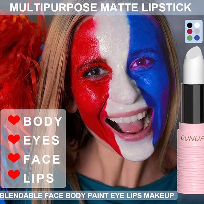 Halloween Black Matte Lipstick, Black Lip Face Body Long